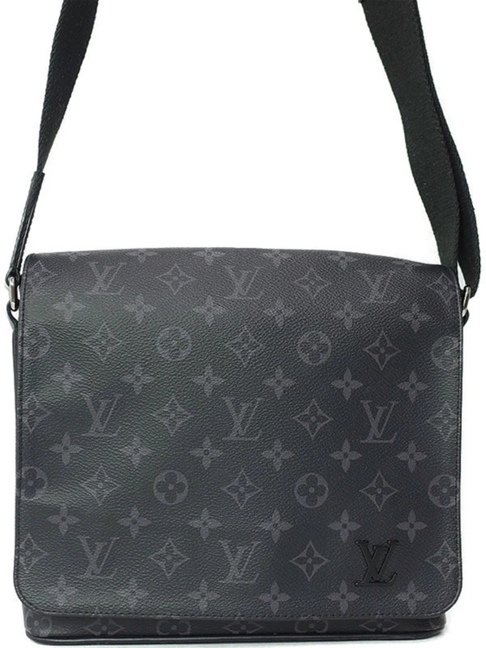 Louis Vuitton Monogram District NM Shoulder Bag Canvas Leather Eclipse Black